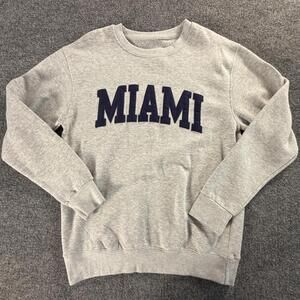 New York Popular Men's‎ Grey Miami Sweatshirt Medium #794